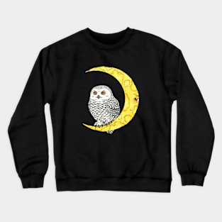 Owl and moon Crewneck Sweatshirt